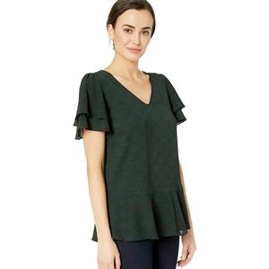 NWT Michael Kors scalloped chandelier blouse XXS